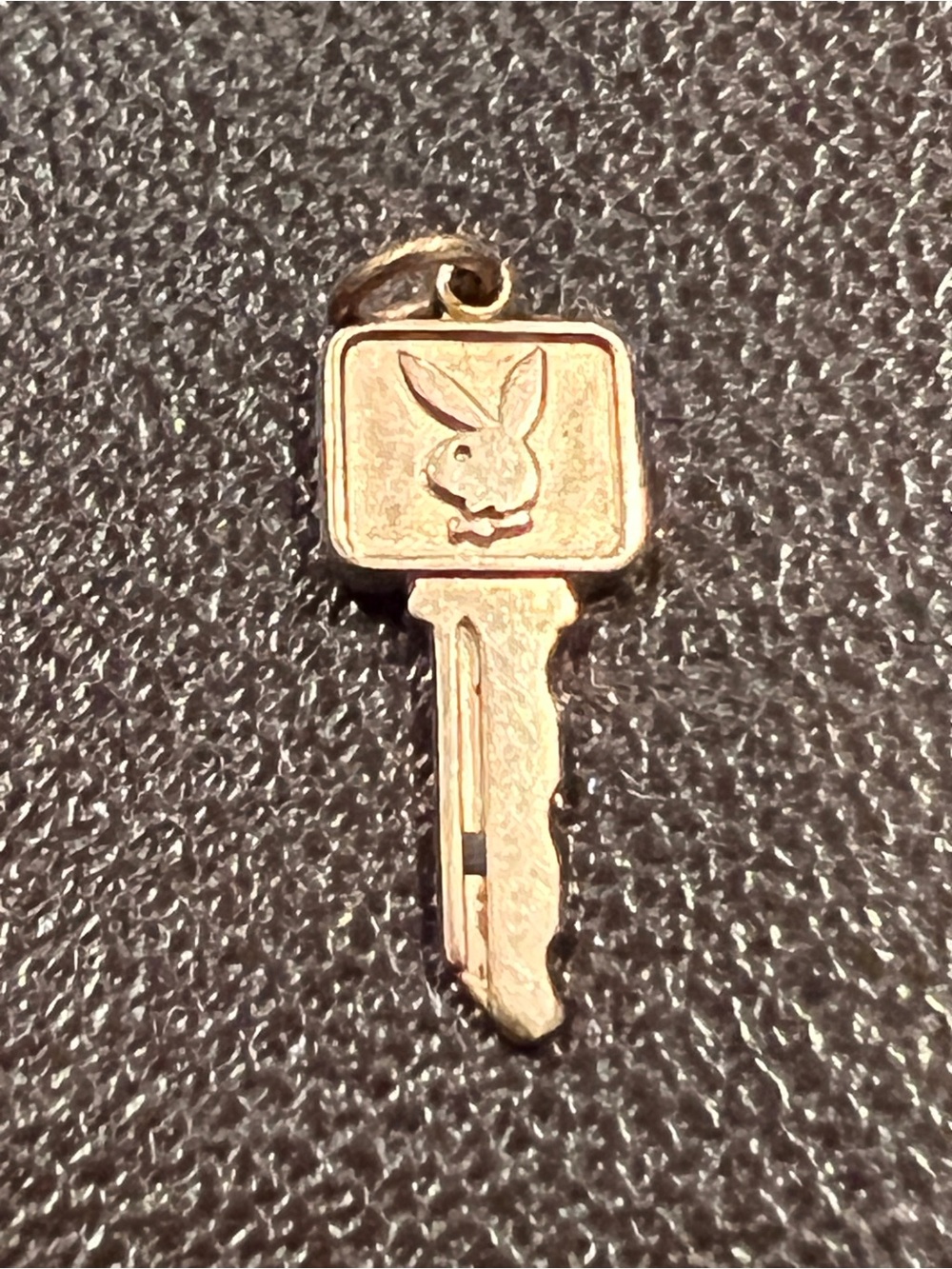 Vintage Marked 14K Gold Filled Playboy Bunny Small Key Charm, Fob or Pendant